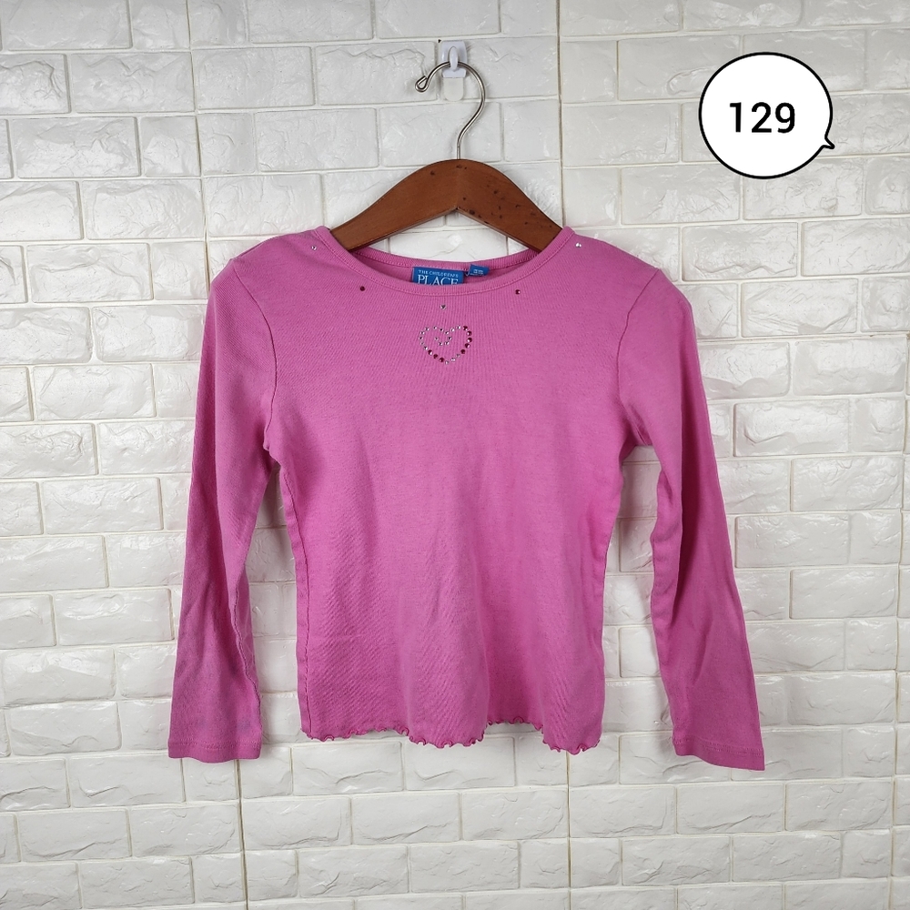 The Children’s Place Girls Medium Pink Long Sleeve Tee Shirt Top